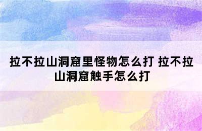 拉不拉山洞窟里怪物怎么打 拉不拉山洞窟触手怎么打